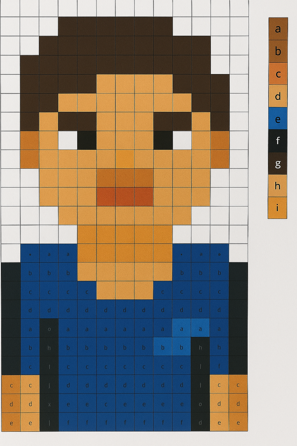 After - Minecraft character with paint guide